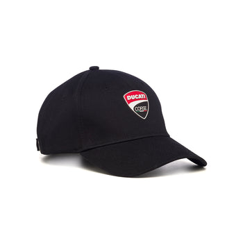 Cappellino nero con badge gommato Ducati Corse, Brand, SKU a732000134, Immagine 0